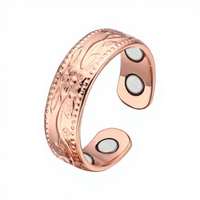 Bagues Magnétiques Vintage en Cuivre Rouge Style Fleur de Prunier Minimaliste avec 5 Couleurs pour Mariage Bijoux Unisexe Vente en Gros