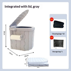 Toilettes mobiles d'extérieur pour voiture, <span class=keywords><strong>camping</strong></span>, longues distances, conduite autonome à grande vitesse, <span class=keywords><strong>tente</strong></span> de toilettes pliable d'urgence, légère - Product Image 6