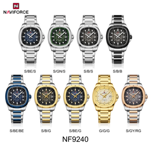 นาฬิกาควอตซ์ <span class=keywords><strong>Naviforce</strong></span> NF9240 สำหรับเด็กผู้ชาย <span class=keywords><strong>ราคา</strong></span>ถูก สายสแตนเลส กันน้ำ แสดงวันที่ ดีไซน์สำหรับธุรกิจ - Product Image 2