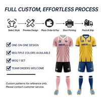 Ventes en gros de maillots de football en jersey 100% polyester, kits de football personnalisés, uniformes de football respirants pour hommes avec logo