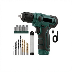 Perceuse sans fil 12V, couple maximal 12Nm, vitesse variable 10mm, tournevis électrique réversible avec embouts pour le bois, le métal et le bricolage - Product Image 1