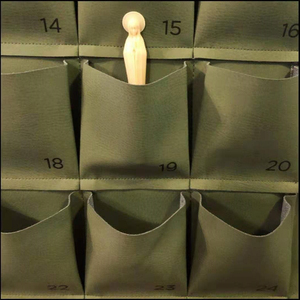Commercio all'ingrosso 2021 calendario dell'avvento tessuto vuoto calendario di natale dell'avvento personalizzato fidget borsa del calendario dell'avvento - Product Image 2