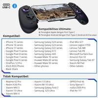 Manette de jeu mobile filaire Abxylute S9 Type-C pour téléphone et tablette Android avec prise en charge des macros, double vibration, charge rapide
