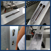 Perfil de aluminio CNC, enrutador de copia de tres ejes, orificio de bloqueo de puerta, fresadora de perforación de aluminio, maquinaria para hacer ventanas y puertas