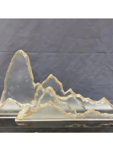 Sculpture en résine transparente, ornement de rocaille, décorations sur mesure pour hôtels haut de gamme, clubs, bureaux de vente, fabriqué en Chine - Product Image 2