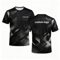 T-shirts promotionnels en polyester à impression intégrale, séchage rapide, conception de logo personnalisé, commande en gros, prix d'usine