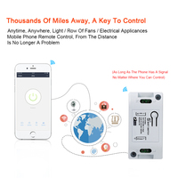 Disjoncteur universel Wi-Fi Google Alexa 15A RF pour maison intelligente, 10 000 cycles, 110-250V 50/60 Hz, CE, RoHS