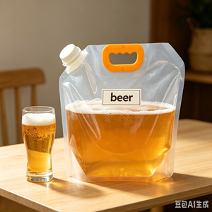 Foldable Beer Bladder 5L Plastic Reusable Hydration Bag with Handle Durable for Outdoor Use - Product Image 1