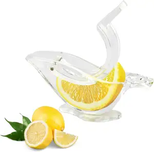 Manual Lemon Juicer Acrylic Manual Lemon Slice Squeezer Portable Transparent Fruit Juicer Elegance Bird Shape Hand Juicer Orange