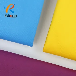 Rundong 제조 코튼 스판덱스 100% 폴리 에스테르 제조 일반 염색 저렴한 abric 코튼 플란넬 패브릭