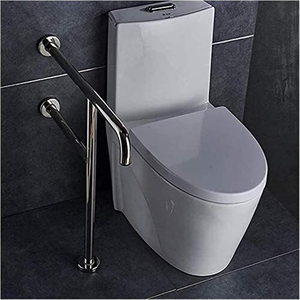 T字型ステンレス鋼304製浴室用手すり、タオル棚付き、障害者用トイレハンドル、安全用グラブバー - Product Image 3