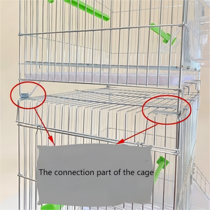 Stackable Rust-Proof Iron Steel <b>Bird</b> Cage with External Cups for Parrot Breeding <b>Living</b> Habitat - Product Image 5