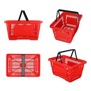 In Stock Hookei Wholesale Supermarket Shopping <b>Baskets</b> 28L <b>Baskets</b> Multiple Color Available Support Logo Printing - Product Image 6