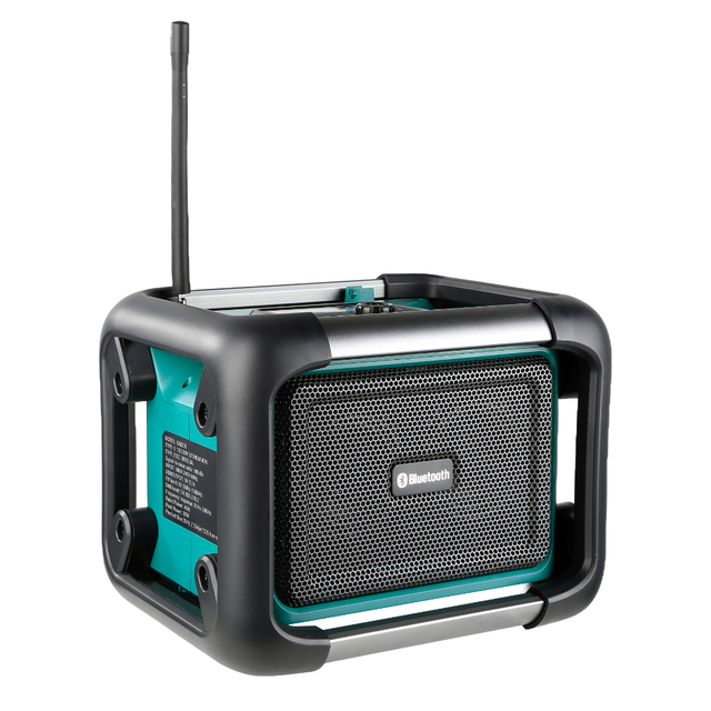 20V Construction Protective Aluminum/rubber Roll Cage Cordless Jobsite Battery FM Radio