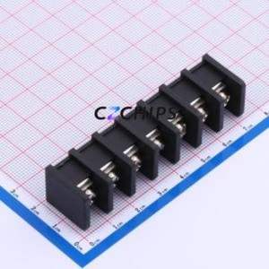 DBT30S-10.0-7P-BK-P Barrier Terminal Block Through hole Component (THT),P=10mm Connector Two Sides 10mm 1x7P Edge Pin - Product Image 1