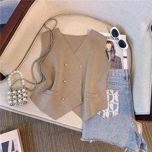 Top senza maniche <span class=keywords><strong>con</strong></span> bottone <span class=keywords><strong>con</strong></span> scollo a V - Product Image 4