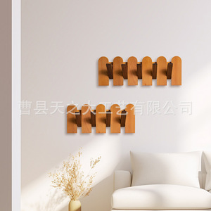 Piano Key Wooden Coat Rack <b>Wall</b> Mounted Storage Rack For Entryway Bedroom Multipurpose <b>Hook</b> Rack - Product Image 4