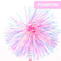 Xieli feuille bandes Pom Pom bandeaux clinquant boule moelleuse boucle de cheveux pompon bandeau pour la fête de la saint-valentin