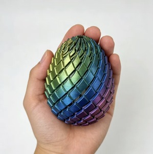 Giocattoli a forma di uovo in PLA flessibile stampati in 3D Vashine, uova di drago deformabili antistress, figure decorative per la casa stampate in 3D - Product Image 5