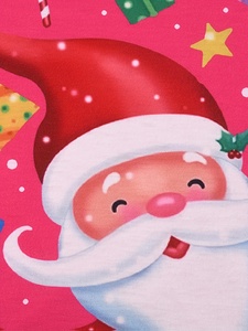 Kerstpyjama voor kinderen met lange mouwen, kerstmanprint, nachtkleding, rood cadeaupatroon, kinderloungewear - Product Image 6