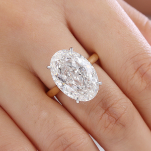 Bagues de fiançailles et de mariage sur mesure en or blanc massif 18K, 14K, 10K, serties de diamants de laboratoire DEF de luxe 1-15 carats, pour femmes. - Product Image 3
