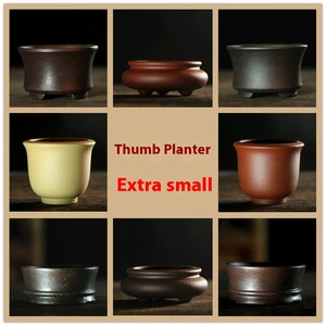 Maceta ecológica en miniatura de arcilla esmaltada púrpura moderna <span class=keywords><strong>Zisha</strong></span> con mango de juego para plantas de bonsái y musgo con capacidad de 3-6L - Product Image 2