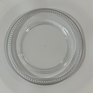 Assiettes incassables <span class=keywords><strong>de</strong></span> <span class=keywords><strong>présentation</strong></span> <span class=keywords><strong>de</strong></span> mariage <span class=keywords><strong>de</strong></span> fête <span class=keywords><strong>de</strong></span> luxe décoration pas cher assiettes <span class=keywords><strong>de</strong></span> chargeur en plastique transparent perlées en argent <span class=keywords><strong>de</strong></span> 13 pouces - Product Image 4