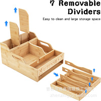 Boîte en bois pour salon, tiroir en bois, boîte de rangement simple, boîte organisatrice de bureau en bois massif avec compartiments