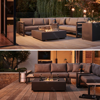 CRUISE Villa Jardin Extérieur Bol Profond Foyer Propane Foyer Table Bois/Gaz Naturel/Alcool Four Noyau 800mm Foyer