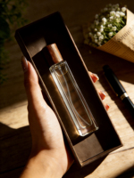 Botol Parfum Kaca Persegi Panjang, Botol Isi Ulang Parfum Semprot Tipe Pompa Mewah, Portabel