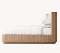 Estilo americano vintage interior muebles de rayas de madera maciza sala de estar dormitorio cama de madera