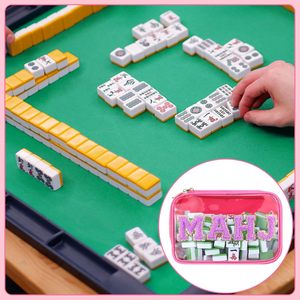 Nouvelle sacoche de rangement <span class=keywords><strong>portable</strong></span> pour Mahjong 2026, <span class=keywords><strong>pochette</strong></span> de transport durable pour les tuiles de Mahjong et les accessoires de jeu - Product Image 2