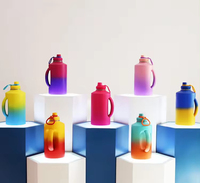 Bouteille d'eau unique en acier inoxydable de 74oz, pichet d'eau isolé avec poignée, bouteille d'eau de grande capacité
