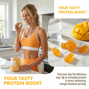 Gomitas de Proteína de Suero de Leche Sin Azúcar, Sabor Mango, 8g de Proteína <span class=keywords><strong>Completa</strong></span> de Animales Alimentados con Pasto por Porción, Apoyo Muscular Post-Entrenamiento, OEM ODM - Product Image 3