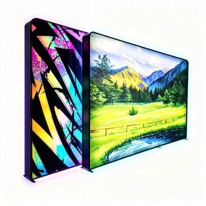 Collapsible <b>Advertising</b> Sign LED Fabric Lightbox for Trade Show Exhibition Backdrop Display Wall Signage Stand with Custom Print - Product Image 1