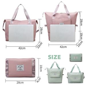 IDEA GIFT Custom Logo Duffel Bag Foldable Dry Wet Waterproof Luggage Duffle Yoga Sports Weekend Shoulder Gym Travel Tote Bag - Product Image 6