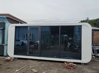 Maison préfabriquée intelligente pour les fêtes de Noël, type cabane en forme de pomme, avec cuisine, salle de bain et installation rapide, design modulaire