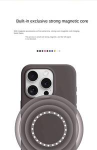 Cover per Cellulare in Silicone Liquido di Lusso per iPhone 16 Pro Max con Guscio Magnetico Animato e Logo con Impugnatura - Product Image 6