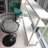 Tabouret de bar réglable en fer de luxe moderne pour comptoir et cuisine, idéal pour hôtel, restaurant, bar à domicile, mobilier de salle à manger