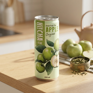 Thé glacé aux fruits frais à la pomme prêt à boire 330 ml, saveur de thé onctueuse et goût d'orange rafraîchissant, pour la vente au détail - Product Image 5