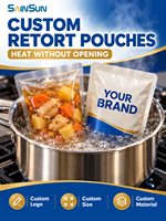 Fournisseur professionnel PET PA AL RCPP 80-135 ℃   Sachet Doypack pour emballage alimentaire haute température (retort) pour pommes de terre, viande, carottes et plats préparés