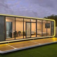 Maison capsule moderne en acier, préfabriquée, modulaire, étanche, écologique, portable, facile à assembler