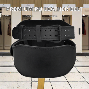 Wholesale High Quality Customized PU Leather Steel Buckle Eco-Friendly Casual Weightlifting and Squat Sports Belts - Product Image 4