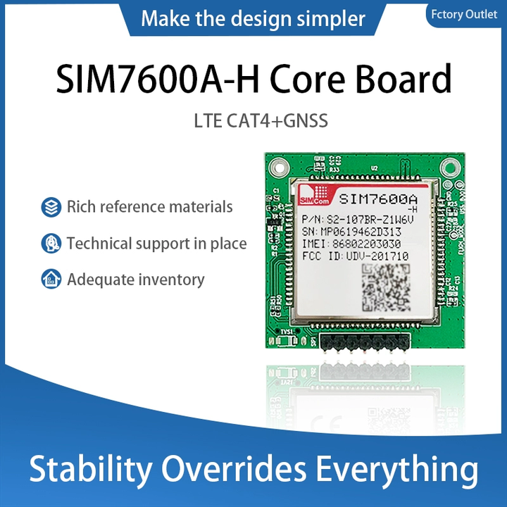 Sim7600a SIM7600A-H LTE Module Development Board 4G Cat.4 Core Board with ...