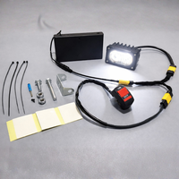 Lampu Depan LED Baja Light Bertenaga Baterai 8AA, Kit Saklar Pegangan DIY, 20W 2000LM untuk Sepeda Listrik, Sepeda Motor, MTB