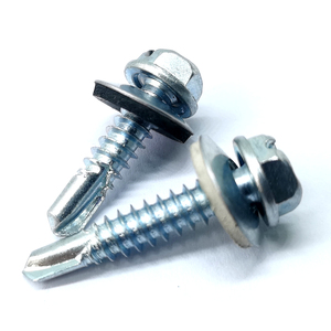 Tornillos Autoperforantes Personalizados para Techos Metálicos de Acero al Carbono C1022 Métricos/Pulgadas con Arandela de Goma - Product Image 1