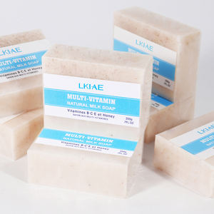 Jabón Aclarante para la Piel con Aceite <span class=keywords><strong>de</strong></span> <span class=keywords><strong>Palma</strong></span>, Vitaminas B y C, <span class=keywords><strong>Miel</strong></span> Orgánica y Leche, Antiarrugas y Protector <span class=keywords><strong>de</strong></span> la Barrera Cutánea, <span class=keywords><strong>Precio</strong></span> <span class=keywords><strong>de</strong></span> Fábrica - Product Image 2