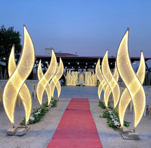 Wedding Arch Frame Led Seawead Metal Backdrop Stand <strong>Stage</strong> Wedding Party <strong>Props</strong> Arch for Decoration - Product Image 1