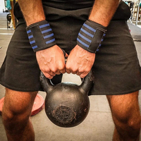 En gros, Bandes de poignet élastiques robustes pour haltérophilie, avec logo personnalisé, pour la musculation et l'entraînement de force