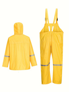 Conjunto de <span class=keywords><strong>Impermeable</strong></span> Personalizado para Adultos, Chaqueta de <span class=keywords><strong>Pescador</strong></span> <span class=keywords><strong>Impermeable</strong></span> con Pantalones con Peto, <span class=keywords><strong>Traje</strong></span> de Pesca Resistente y Moderno para Trabajo al Aire Libre - Product Image 3
